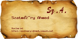 Szatmáry Ahmed névjegykártya